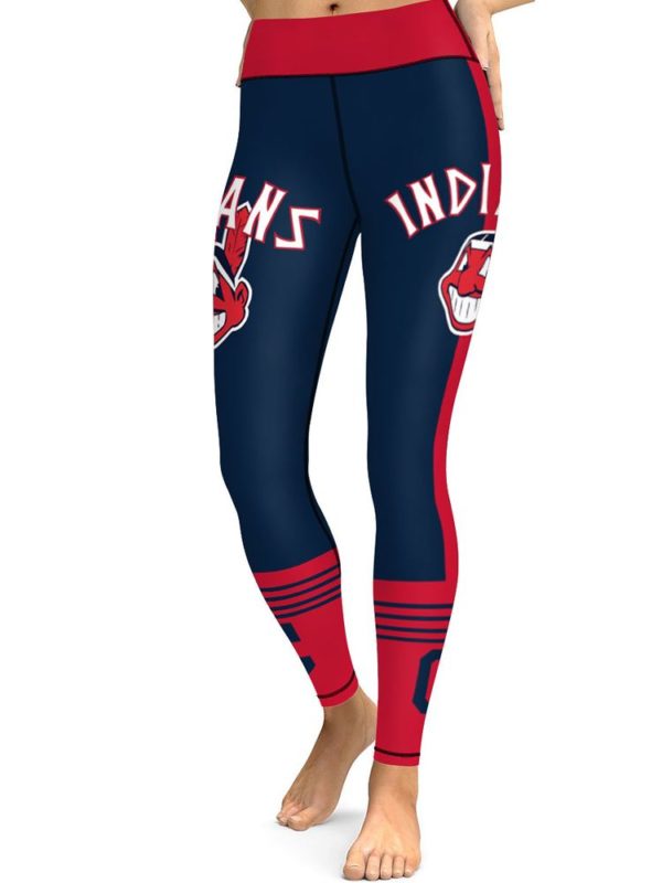 MLB Cleveland Indians Baseball AOP High Waist Tights