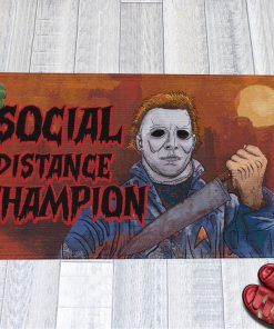 Myers Social Distance Champion Serial Killer Halloween Doormat Myers Social Distance Champion Serial Killer Halloween Doormat