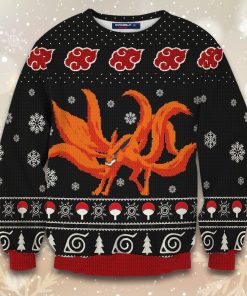 Naruto Nine Tailed Christmas Unisex Wool Sweater