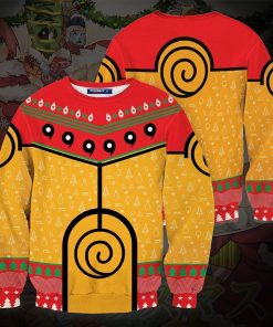 Naruto Nine Tails Christmas Chakra Unisex Wool Sweater