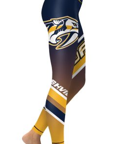Nashville Predators Hockey AOP Womens High Waisted Tights & Leggings