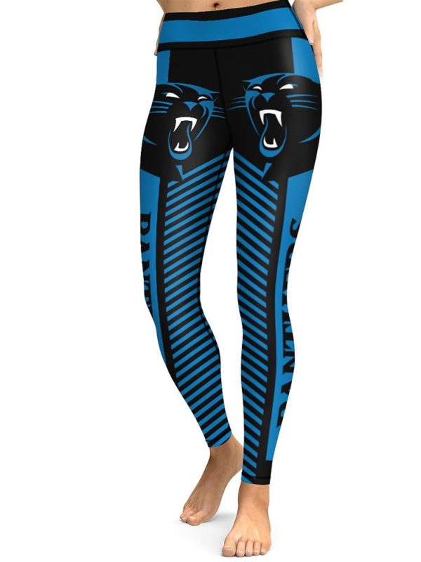 NFL Carolina Panthers Football Team High Waist Leggings