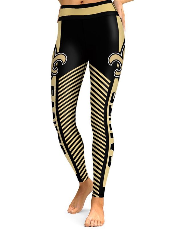 NFL New Orleans Saints Football Team High Waist Leggings