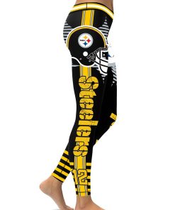 NFL Pittsburgh Steelers Football High Waist Leggings NFL Pittsburgh Steelers Football High Waist Leggings