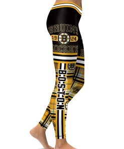 NHL Boston Bruins Hockey AOP High Waist Leggings