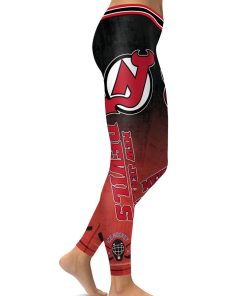 NHL New Jersey Devils Hockey Womens High Waisted Tights & Leggings