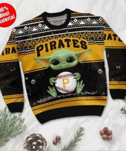 Pittsburgh Pirates Baby Yoda Ugly Christmas Sweater