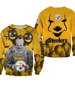 Pittsburgh Ste Pennywise The Dancing Clown It Halloween 3d Printed Sweater