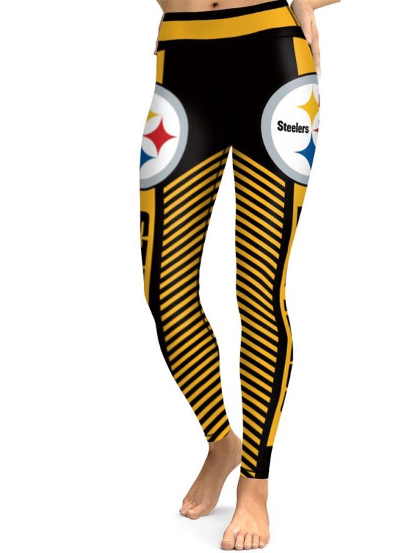 Pittsburgh Steelers Football Team Womens High Waisted Tights & Leggings