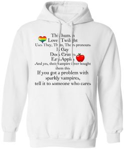 This human loves twilight uses they them theirs pronouns shirt