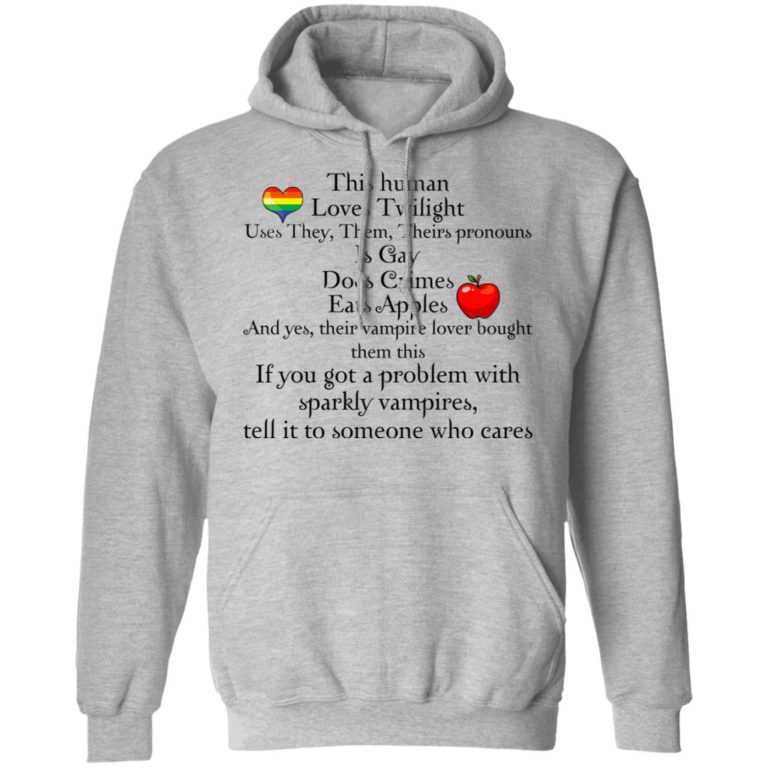 This human loves twilight uses they them theirs pronouns shirt