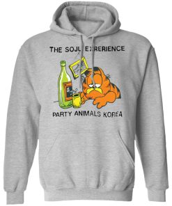 The soju exrerience party animals Korea Garfield shirt