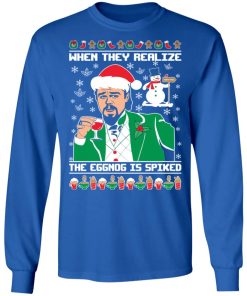 Leonardo drink wine when they realize Christmas sweater