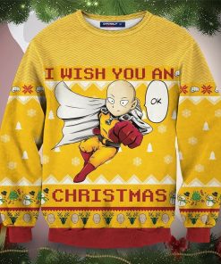 Saitama Ok Christmas Unisex Wool Sweater