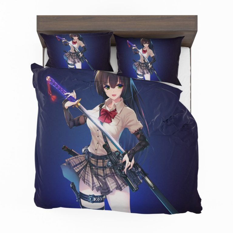 Samurai Sword Katana Anime Girl Bedding Set