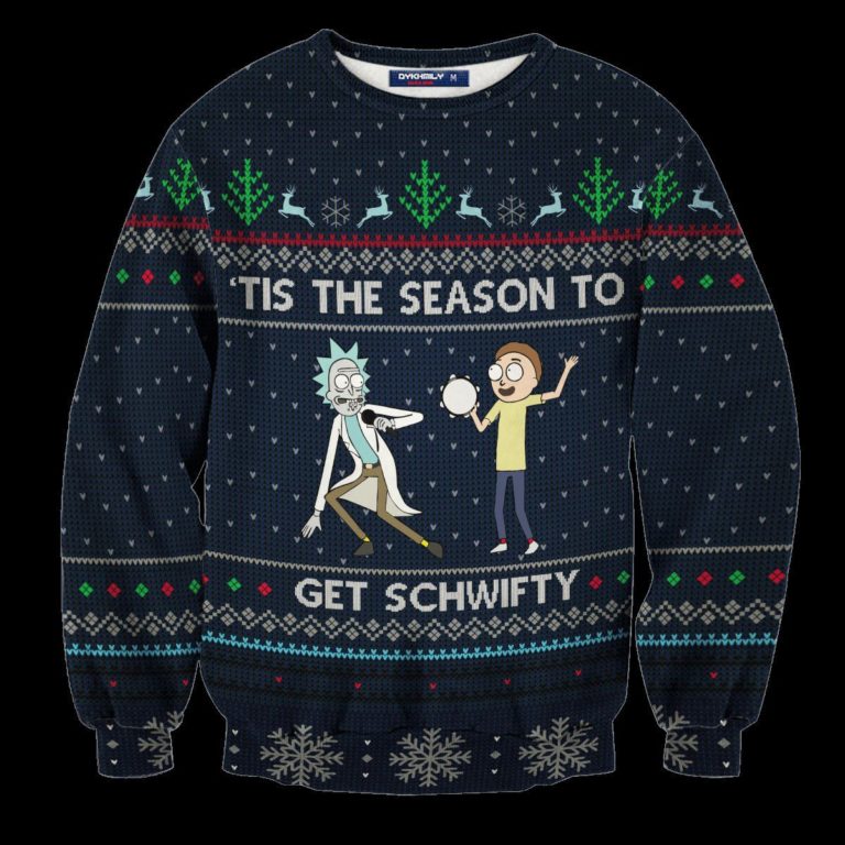 Schwifty Tis The Season Christmas Unisex Wool Sweater