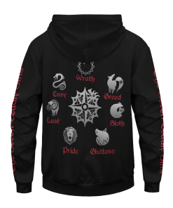Seven Deadly Sins 3D AOP Pullover Hoodie Seven Deadly Sins 3D AOP Pullover Hoodie