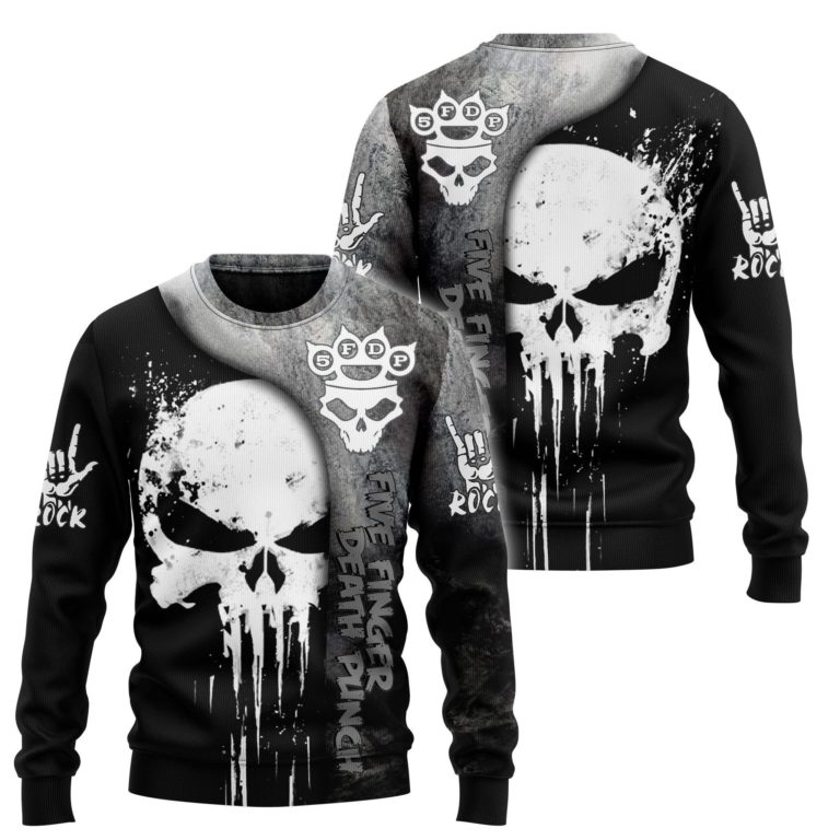 Skull Five Finger Death Punch 3d Hoodie And Shirt
