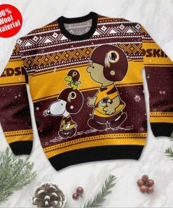 Snoopy And Charlie Washington Redskins Ugly Christmas Sweater Snoopy And Charlie Washington Redskins Ugly Christmas Sweater