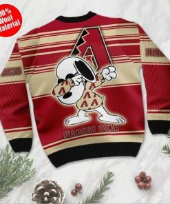 Snoopy Arizona Diamondbacks Ugly Christmas Sweater