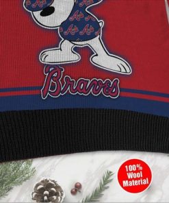 Snoopy Atlanta Braves Ugly Christmas Sweater