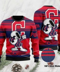 Snoopy Cleveland Indians Ugly Christmas Sweater