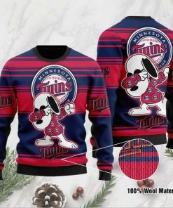 Snoopy Minnesota Twins Ugly Christmas Sweater