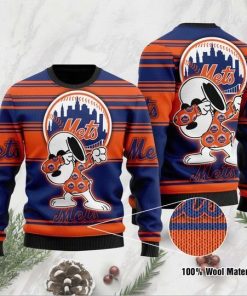 Snoopy New York Mets Ugly Christmas Sweater Snoopy New York Mets Ugly Christmas Sweater