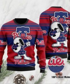Snoopy Philadelphia Phillies Ugly Christmas Sweater