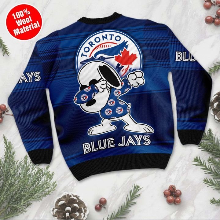 Snoopy Toronto Blue Jays Ugly Christmas Sweater RobinPlaceFabrics