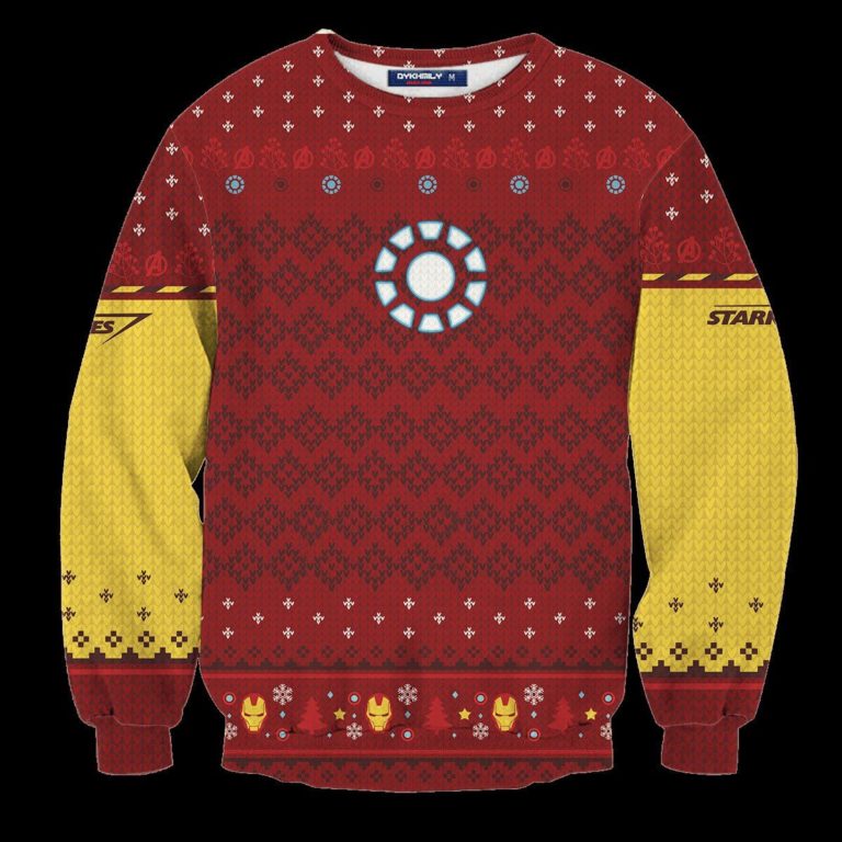 Stark Iron Man Christmas Unisex Wool Sweater