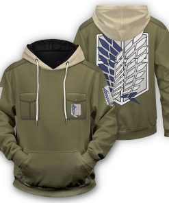 Survey Corps Uniform  Attack on Titan Unisex All Over Print Hoodie