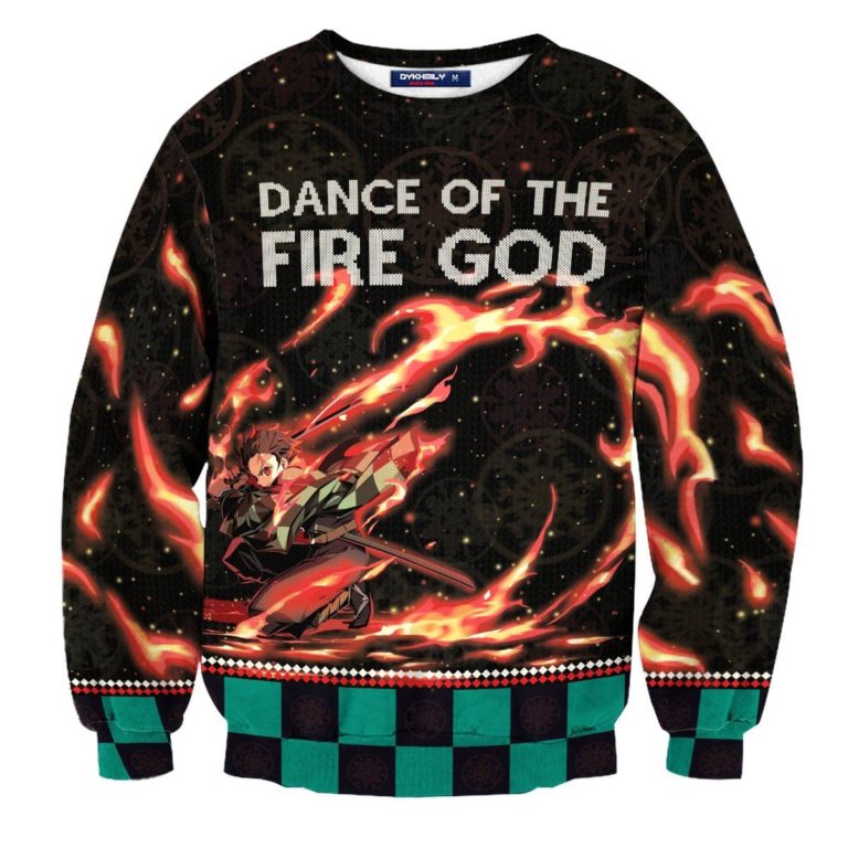 Tanjiro Dance Of The Fire God Unisex Wool Sweater