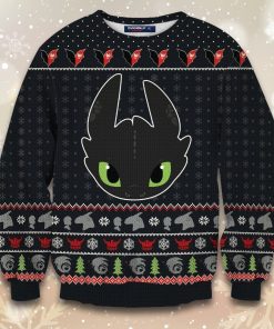 Toothless Christmas Unisex Wool Sweater