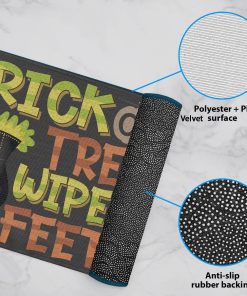 Trick Or Treat Wipe Your Feet Witch Halloween Doormat Trick Or Treat Wipe Your Feet Witch Halloween Doormat