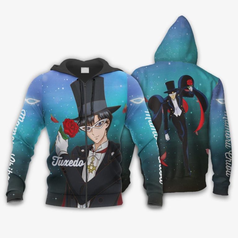 Tuxedo Sailor Moon Anime Merch All Over Print Hoodie