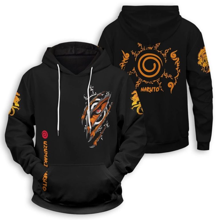 Uzumaki Naruto 3D All Over Pullover Hoodie