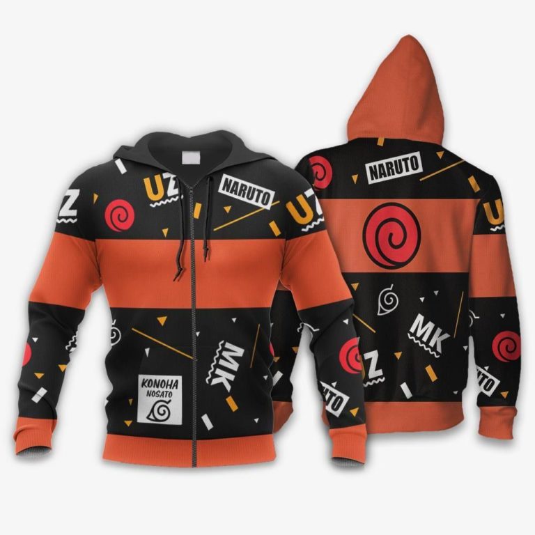 Uzumaki Naruto Symbols Anime Merch Stores All Over Print Hoodie