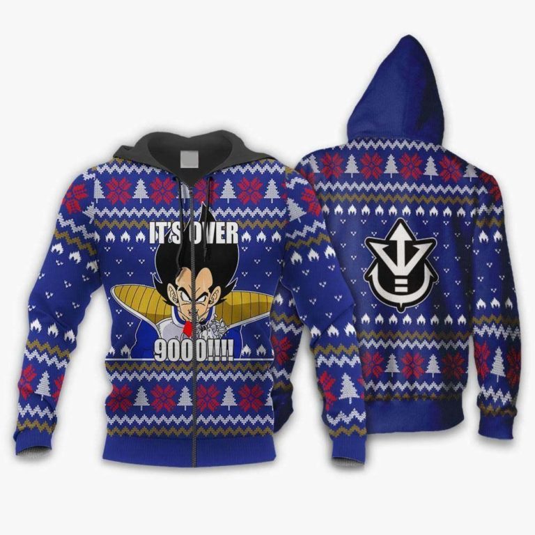 Vegeta It’s Over 9000 DBZ All Over Print Hoodie