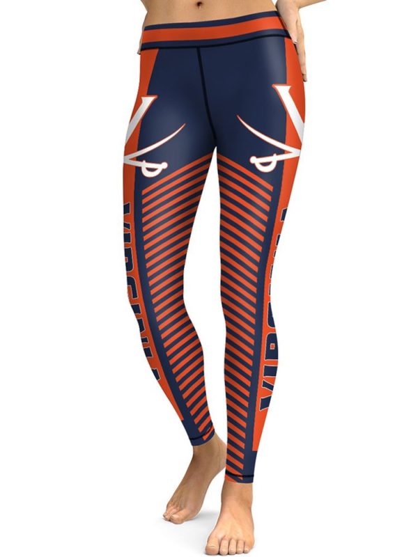 Virginia Cavaliers AOP Womens High Waisted Tights & Leggings