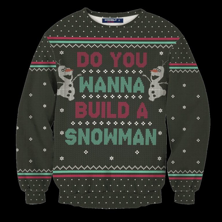 Wanna Build A Snowman Unisex Wool Sweater