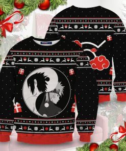 Yin Yang Naruto Sasuke Christmas Unisex Wool Sweater