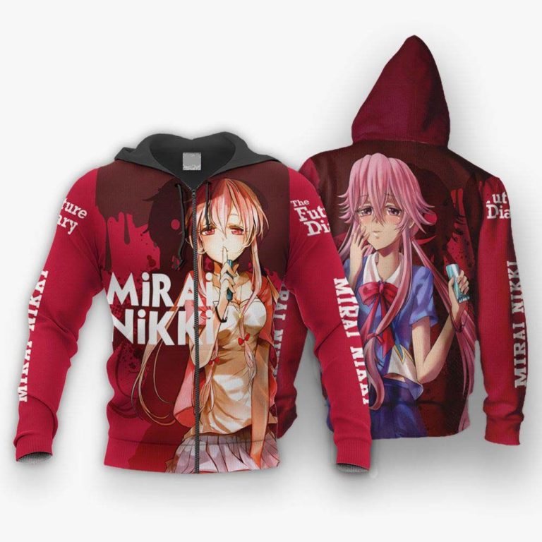 Yuno Gasai Future Diary Mirai Nikkis All Over Print Hoodie
