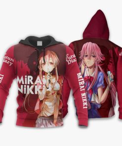Yuno Gasai Future Diary Mirai Nikkis All Over Print Hoodie Yuno Gasai Future Diary Mirai Nikkis All Over Print Hoodie