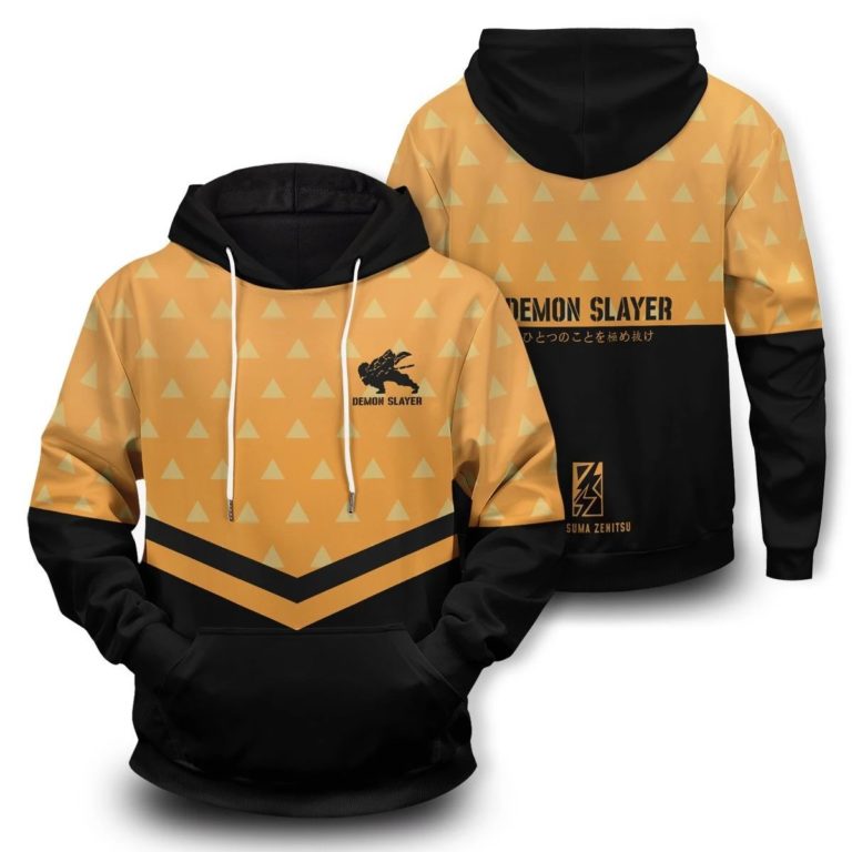 Zenitsu Demon Slayer AOP Pullover Hoodie
