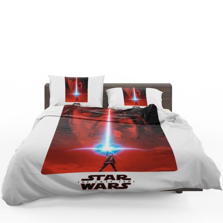 Star Wars The Last Jedi Movie Adam Driver Daisy Ridley Kylo Ren Luke Skywalker Mark Hamill Sci-Fi Space Bedding Set