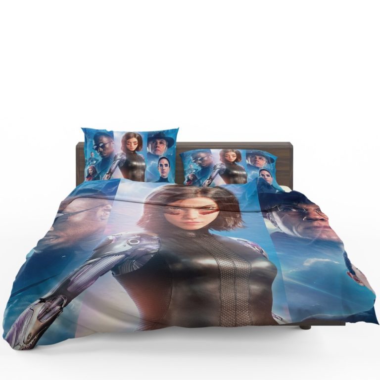 Alita Battle Angel Movie Christoph Waltz Jennifer Connelly Mahershala Ali Bedding Set (Duvet cover and Pillow Case)