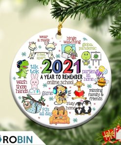 2021 A Year To Remember Online School Kids Christmas Tree Ornament