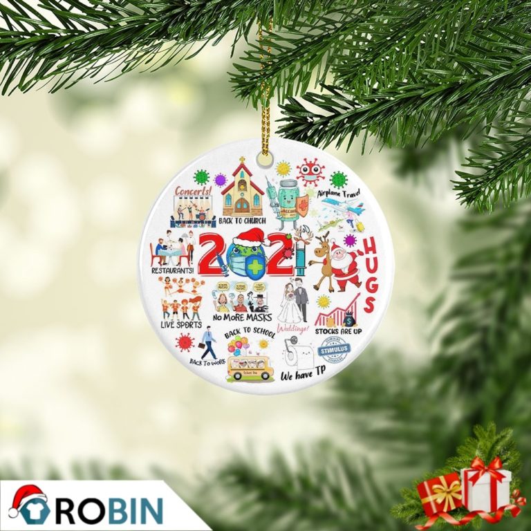 2021 Commemorative Year in Review Christmas Tree Ornament