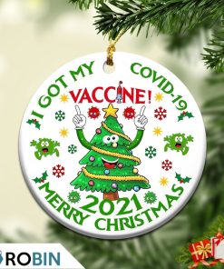 2021 I Got My Vaccine Merry Christmas 2021 Ornament